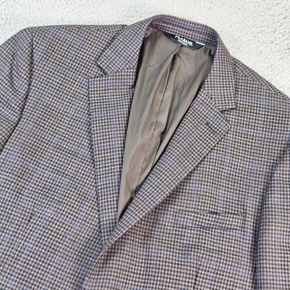 Jos. A. Bank Other - Jos. A. Bank Sport Coat Mens 46R Brown Plaid Wool Traveler Jacket Tailored Fit